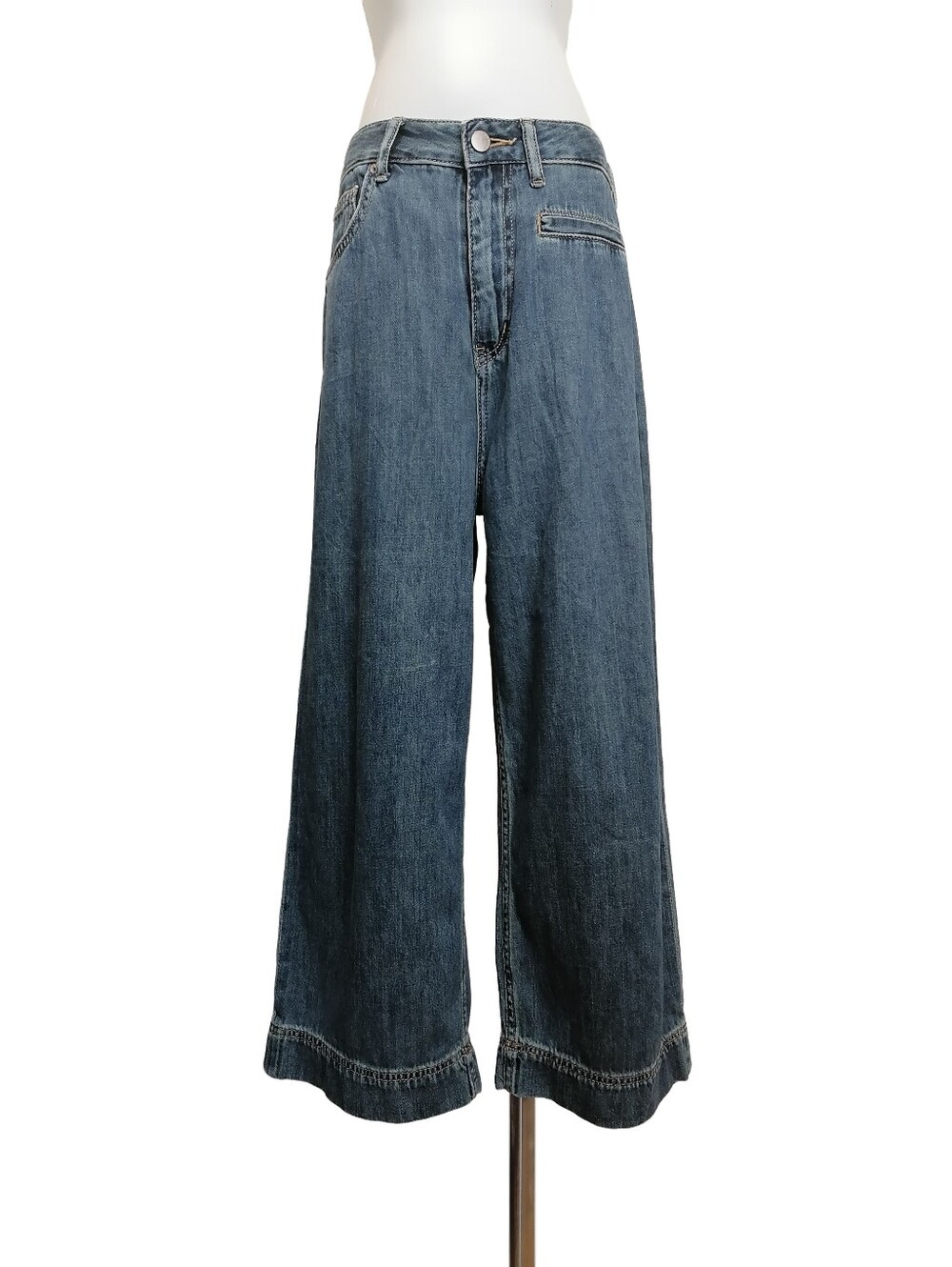 🔵🔵Wide Leg Blue Soft Denim Jeans - Women's